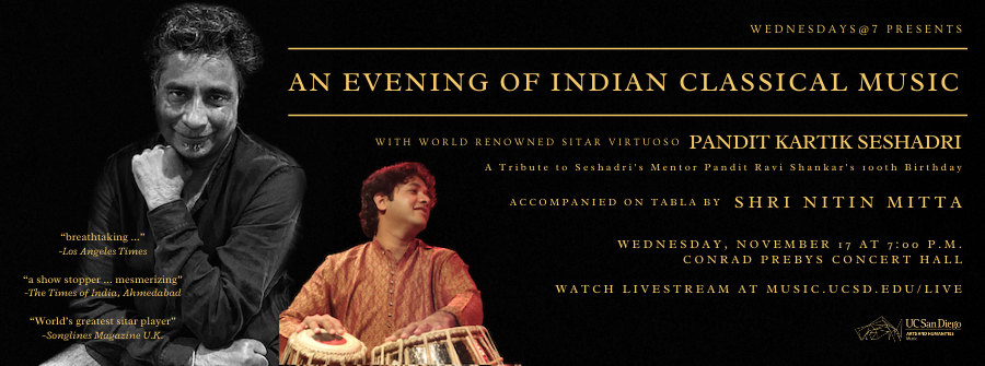 2 of 4, Seshadri Night of Indian Music Stream Live by Clicking Here