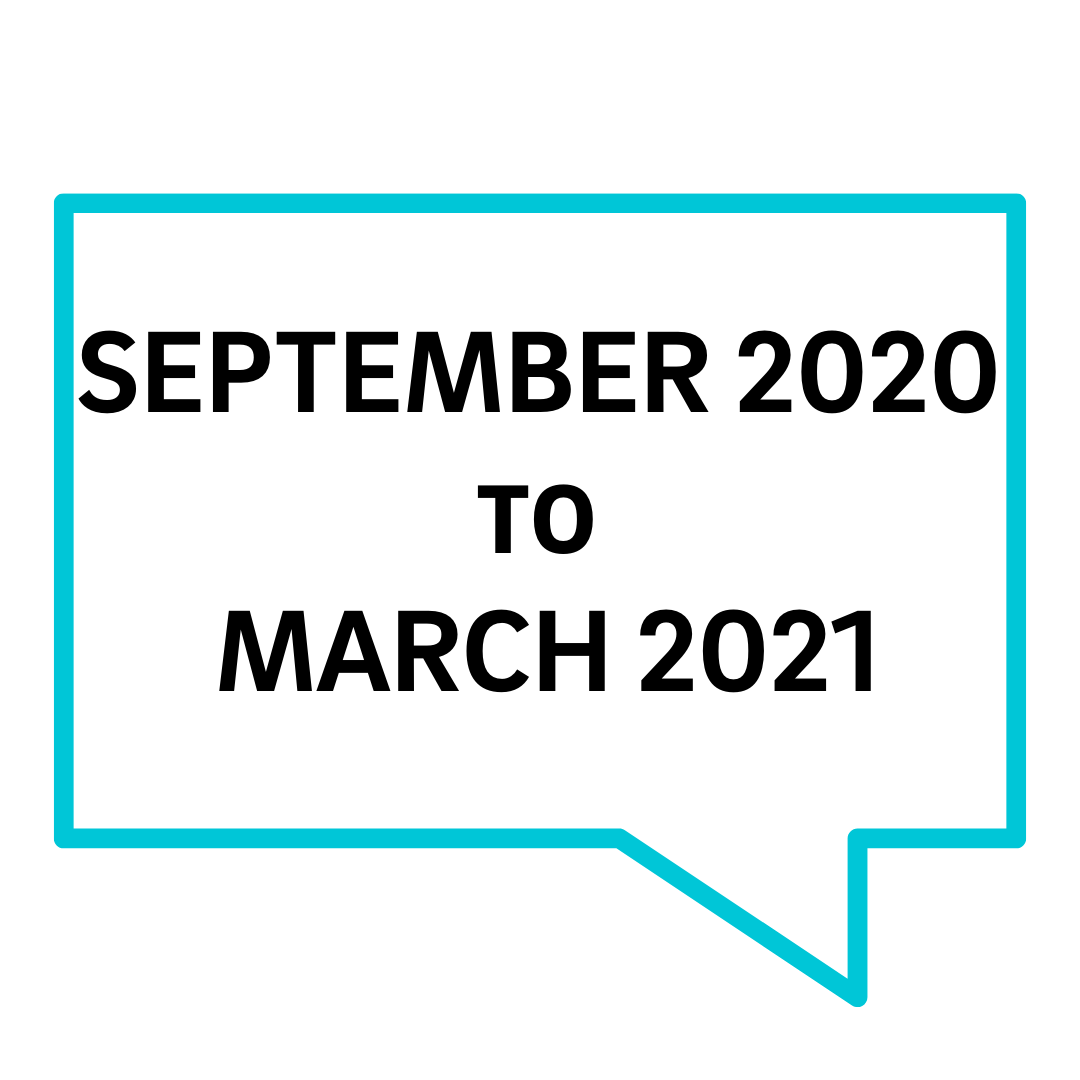 September 2020 to March 2021