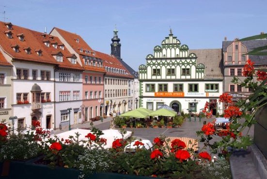 town square in Weimar, Germany
